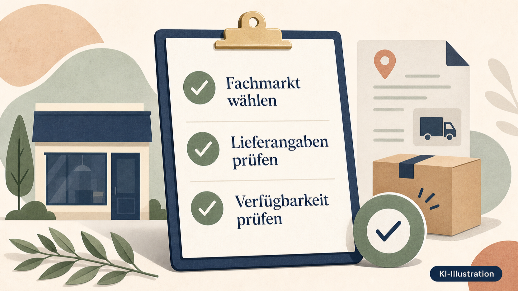 Redaktionelle Illustration zu expert Test: Techniksortiment, Lieferung, Fachmärkte und Rückgabe eingeordnet